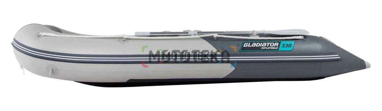 Лодка ПВХ GLADIATOR (Гладиатор) B 330 AL светло-серый/тёмно-серый